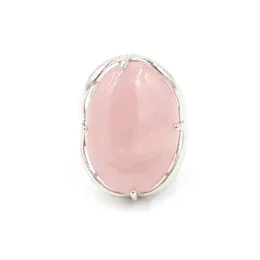 Natural Gem Stone Oval Finger Ring Women Justerbar Reiki Chakra Healing Point Ring Pink Quartz Onyx Lapis Lazuli Unakite Jewelry BT003