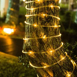 Strings Christmas Decoration Party Lights Outdoor Street Garland Winter Festoon LED Tube Touw String Licht Solar/USB/Batterij 7/12/22m