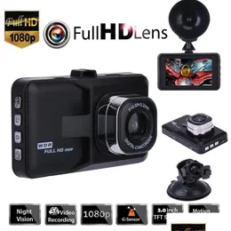 Carro dvrs 3 0 veículo 1080p Car DVR Painel Câmera Recorder de vídeo Dash Cam Gsensor GPS Drop entrega 2022 MOBILES MOTORCYCLES ELECT DHKAD