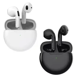 Pro 6 TWS Tr￥dl￶sa h￶rlurar Bluetooth Earphones Sport Earbjudningar Pro 6 J6 -headset f￶r telefon