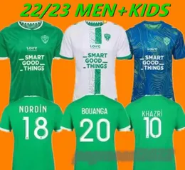 22/23 como camisa de futebol de Saint Etienne 2022 Home Beric Cabella Diony Maillots De Foot Shirt Khazri Aouchiche Bouanga Futebol Uniform 888