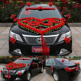 Set di decorazioni per auto da matrimonio di lusso in stile fiori decorativi Cuore "LOVE" Flower Casamento Ornaments Decor
