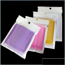 Other Makeup Wholesale Bags Of 100 Cotton Swabs Grafting Eyelashes Removing Mtifunctional Cleaning Soft Hair Drop Delivery Health Be Dhsvd