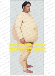 Żywy kostium maskotki jasnożółty samiec Pro Fat Suit Mascotte z dużym tłuszczowym brzuchem Fancy Dress Dorosły nr 1608 DARMOWY statek