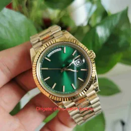 GM Factory Mens Watch Better Quality Watches 40mm 18238 President Green Dail 18K Gold Gold Gold Sapphire Cal 3255 Movement Mechanical Automatic Mens Wristwatches K5