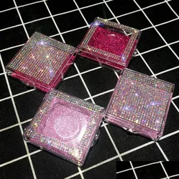 Autres maquillage Nouvelles boîtes de diamant Cils Boîte d'emballage Lash Faux Mink Lashes Square Glitter Cas vide pour maquillage Drop Livraison Hea Dhm6C