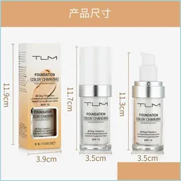 Фундамент Drop TLM Flawless Clore Maneing Foundation Теплый тон кожи.