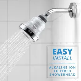 Bathroom Shower Heads Zloog Rain Top Spray Wall Mount 3 Jet High Pressure Water Saving Rainfall Negative ions Filtered Ceiling Head 221103