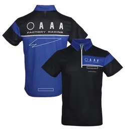 Camiseta polo de corrida com lapela para motocicleta, camisa polo para homens e mulheres, roupas de fábrica, recreação respirável, roupas de equipe de carro