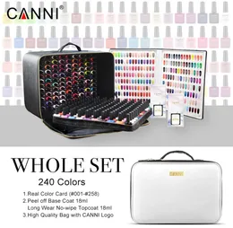 30917K CANNI 240Pcs Gel de uñas Conjunto completo Base Top Color Kit de esmalte UVLED Soak Off 73ml1696149