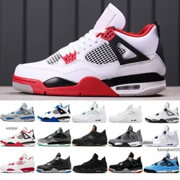 2023 Bred basketball shoes Mens 4s 4 White Oreo Pure Money Black Cat Tattoo Metallic Purple red Sports sneakersJORDON JORDAB