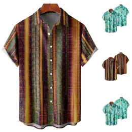 Men's Casual Shirts Body Suit Men Mens Printed Hawaiian Short Sleeve Button Down Beach Shirt For Man Men's Tees