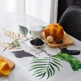 Tapetes de mesa de jantar impressão de desenhos animados à prova d'água e à prova de óleo Transparente Mat Kitchen fogão Anti-fumante adesivo