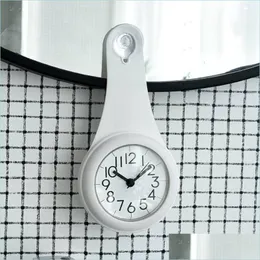 벽시계 벽 시계 컬러프 부엌 욕실 시계 방수 무음 샤워 매달려 장식 클럭 스케이저 홈 장식 드롭 DHBT2