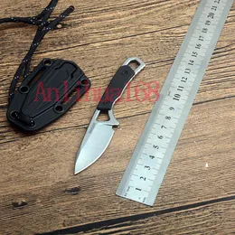 1200pcs Kershaw 2085 Fixed Knife Hunting knives Stonewashed 8Cr13Mov Blade Black glass filled nylon handle With Neck Sheath kershaw 1660 Camping Tools