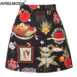 Saias de algodão y2k verão mini mulheres harajuku lápis de praia de rua vintage preto impressão floral curta uma saia de linha Falda Corta 221103