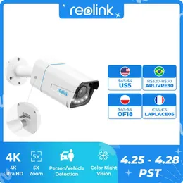 Reolink Smart 4K 8MP Security Camera Poe 5x Optical Zoom 2-Way Audio Spotlight Waterdichte CAM met menselijke autodetectie RLC-811A H2204293172