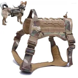 Dog Apparel Tactical Harness Pet Military Nylon Adjustable Durable German Shepherd Vest For Medium Big Training Walking Accessories