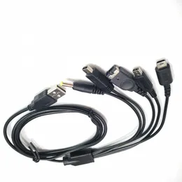 120 cm 5 w 1 USB ładowarka ładowarka kabla linia zasilania dla Nintendo Wii u Nowe 3DS 2DS NDSL GBA SP DSI PSP 1000 2000 3000