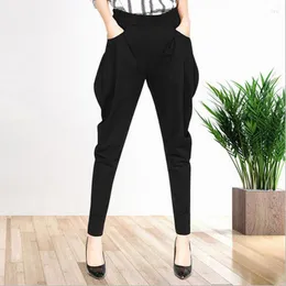 Pantalones De Mujer, Otoño Invierno, talla grande, cintura alta, cónicos, informales, Pantalones bombachos para Mujer, Pantalones De Mujer