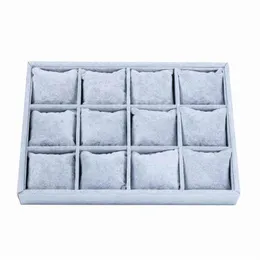 Stackable 12 Girds Jewelry Trays Storage Tray Showcase Display Organizer LXAE Watch Boxes & Cases2193