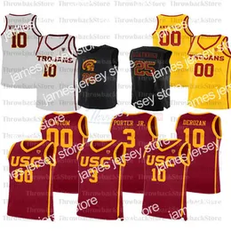 Баскетбол в колледже носит баскетбол Custom USC Trojans Jerseys 21 Onyeka Okongwu 15 Mobley 10 Adlesh 31 Rakocevic 3 Weaver 2 Jonah Mathews