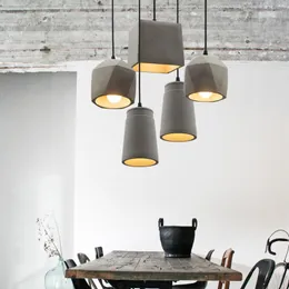 Lampy wiszące lampki vintage beton lampa wiejska kuchnia rustykalna oprawa oświetleniowa przemysłowy wystrój domu hganging oświetlenie