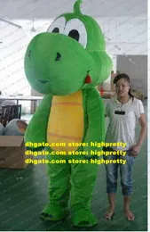 Lovely Green Loong Dragon Mascot Costume Dinosaur Phytodinosauria Dino Adult Mascotte With Big Cute Head No.239