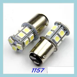 Car Bulbs 10X 1156 Ba15S 1157 Bay15D 5W 5050 13Smd Car Led Lights Brake Tail Lamps Rear Reverse Bbs Dc 12V Drop Delivery 2022 Mobile Dhme2