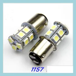 Araba ampulleri 10x 1156 BA15S 1157 Bay15D 5W 5050 13SMD Araba LED Işıklar Fren Trage Lambalar Arka Ters BBS DC 12V Bırak Teslimat 2022 Mobil DHME2