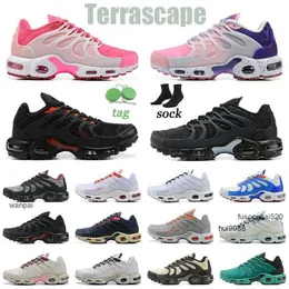 2023 Terrascape Running Shoes TN Plus TNS Designer Sneakers Navy and Peachy Hues Outdoor Sail Sea Glass Pearl White Dark Beetroot Black Limejor