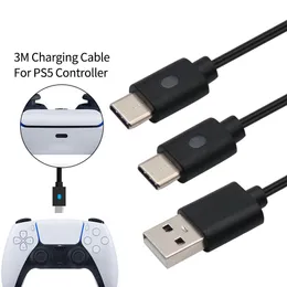 3 meters 2 in 1 Type C Charging Cable For PS5 / Switch / Xbox Series X S Game Controller Smart Phone Power supply Charger Cord with Light FAST SHIP