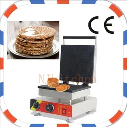 Factory supply Commercial Use 110v 220v stroopwafel waffle cone Maker Iron Baker Machine Mold214S