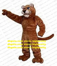 Power Cat Cougar Leopard Panther Mascot Costume Asse Cartoon Cartoon Forme وإغلاق المنتجات التنافسية ZZ8031