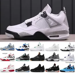 2023 4 4s basketball shoes Mens White Cement Oreo Pure Money Black Cat Tattoo Bred Fire Red Metallic Purple Royalty Sports sneakersJORDON JORDAB