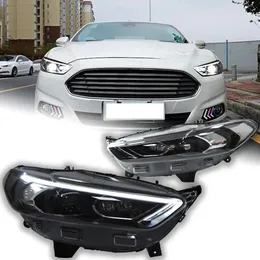 Faróis estilosos de carro para ford fusion, montagem de farol 20 13-20 19 mondeo, lente de farol led, acessórios automotivos