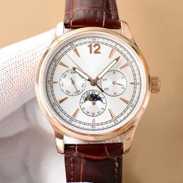 Uhr Automatische mechanische Bewegungs Uhren für Männer Mond Phase Watch Edelstahl Hülle 40 -mm -Geschäftsgelenkwatches Montre de Luxe
