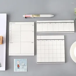 50 Blatt einfacher Geschäftsplaner, Notizblock, zerreißbar, Monatsplan, wöchentliches Notizbuch