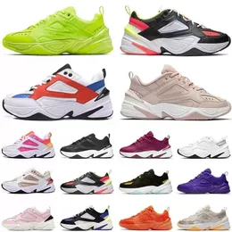 M2K TEKNO Lux Denim buty do biegania Designerowie Woman Man Orange Hyper Jade Pink Twill Denim Sneakers