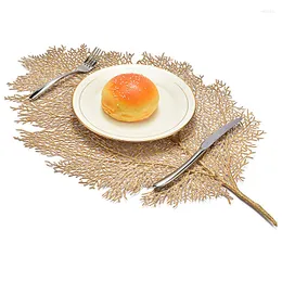 Table Mats 56 38cm Tableware Pad Placemat Mat Pastoral Style Coral Shaped Tablecloth Sheet Eco-Friendly Decorations