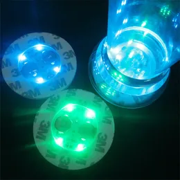 LED -Coaster Mats Mats Christmas Festival Party Light Up Coasters For Drinks Battery Powered Glow LED Bottle Pads