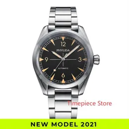 Наручительные часы 10atm WR NH35 Мужские автоматические часы Black Dial Sport Mechanical Mechanical Berswatch Rail Master.