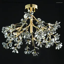 Żyrandole Kostking Flower Design Modern Crystal Chandelier Light