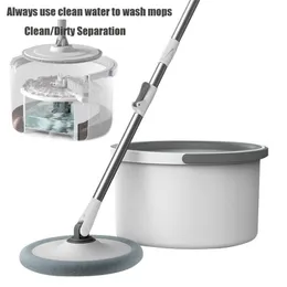 Sponge Mop System with Collapsible Mop Bucket Home Tile Floor Bathroom  Cleaning Squeegee and Extendable Telescopic Long Handle