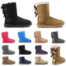 Женщины моды сапоги сапоги черные каштановые дизайнеры ботинки лодыжка на открытом воздухе зимнее снегоустройство для девочек девушки, дамы высшего качества Fullynuine Leather