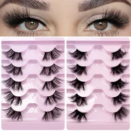 Thick Messy Eyelashes Extension Lasting Fluffy Wispy Half Faux Mink Lashes Multilayer Dramatic Volume Eyelashes