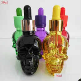 梱包ボトルガラスドロッパーボトル30ml SKLハロウィーンE液体エッセンシャルオイルとピペットの空の補充ドロップ配信