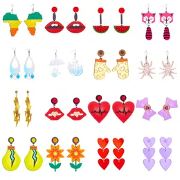 Stud yaologe överdrivning tecknad hjärta läppar stora akrylörhängen för kvinnor mode harts öron smycken fest bröllop gåva 2022 smtlg