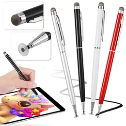 Universal 2 in 1 Fiber Stylus Capacitive Screen Pen Drawing Tablet Pens for Mobile Phone Smart Pencil Accessories