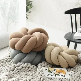 Kissen Nordic Baumwolle DIY Hand Knoten Zurück Gemütliche Auto Lenden Hause Dekoration Sofa Sitz S Weiche Büro Rest